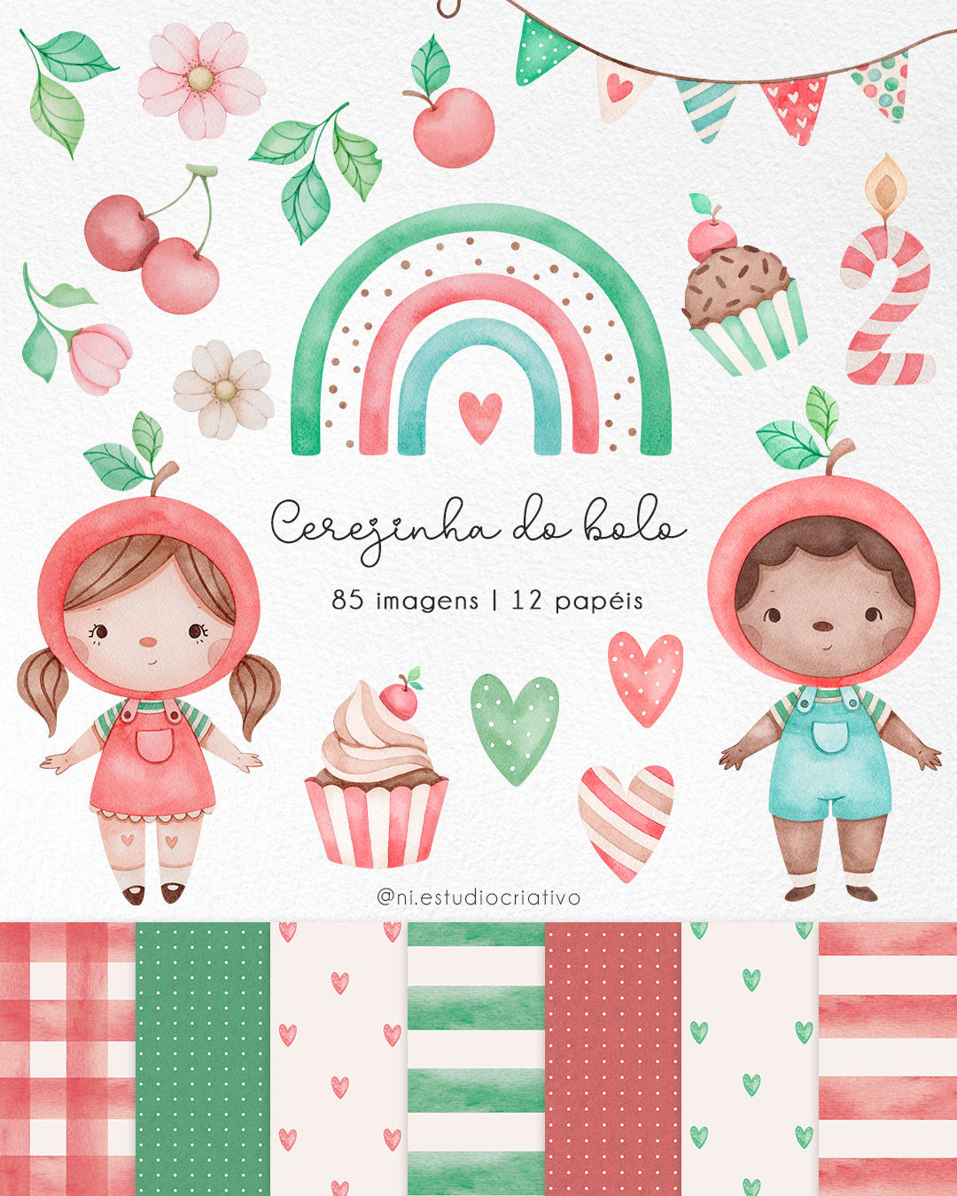 Kit Digital Cerejinha do Bolo