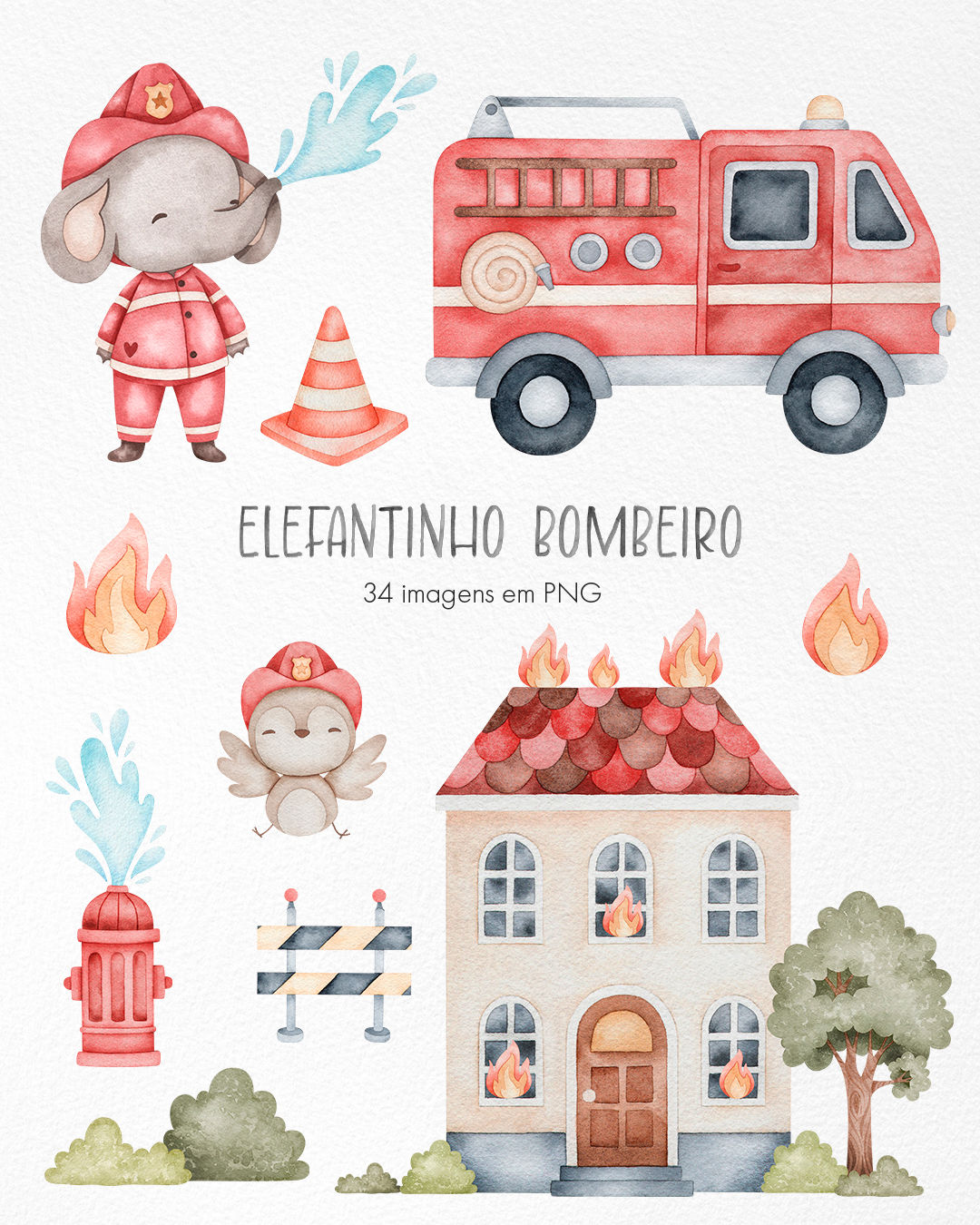 Kit Digital Elefantinho Bombeiro