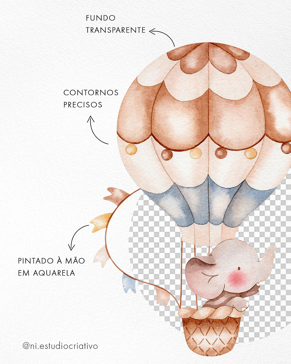 Miniatura: Kit digital Elefantinho no Balão