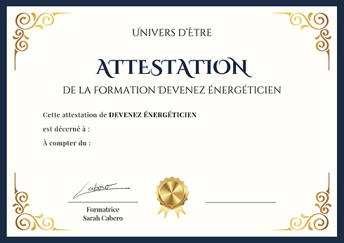 Attestation Devenez énergéticien