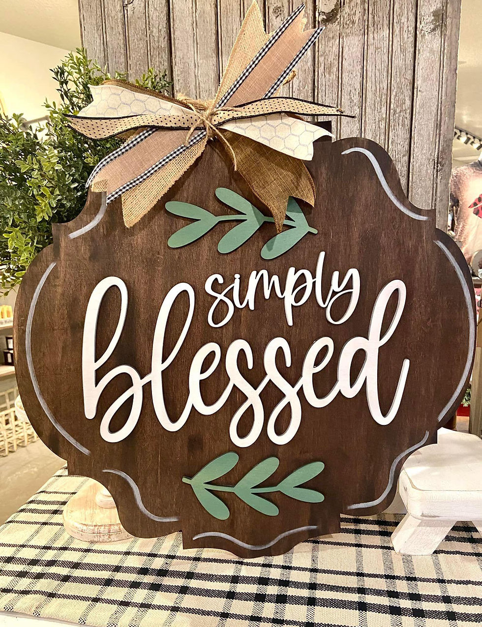 Simply Blessed Door Hanger