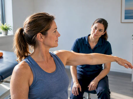 Patient undergoing first physiotherapy assessment