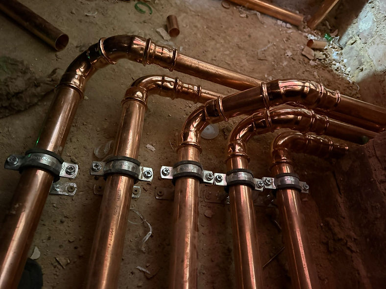 copper heating pipes