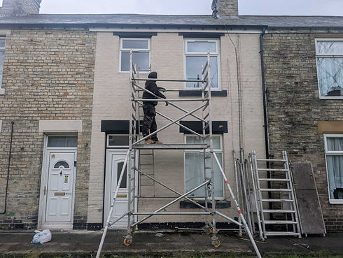 new guttering being installed