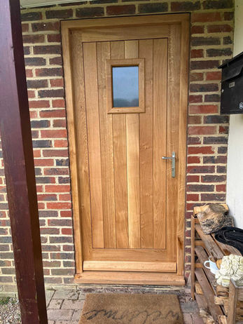 Wooden front door