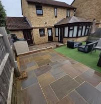 large patio after cleaning