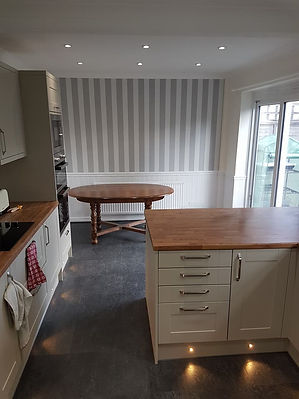 Wallpapered Kitchen