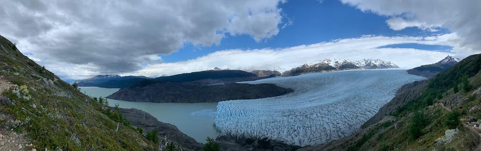Glacier Grey as seen from the O Circuit, Torres del Paine National Park, Patagonia, Chile