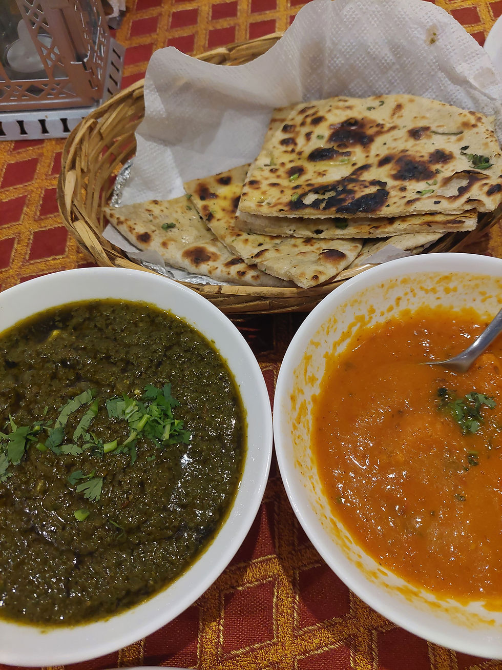 Curries & naan at Bolivia Curry House