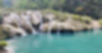 Semuc Champey swimming area, beautiful blue waters and waterfalls