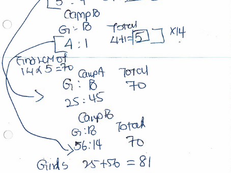 An equal number of children attended Camp A and Camp B. (2021 Rosyth)