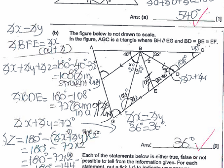 In the figure below, find the sum of angles p, q, r, s, t and u.(2020 Henry Park)