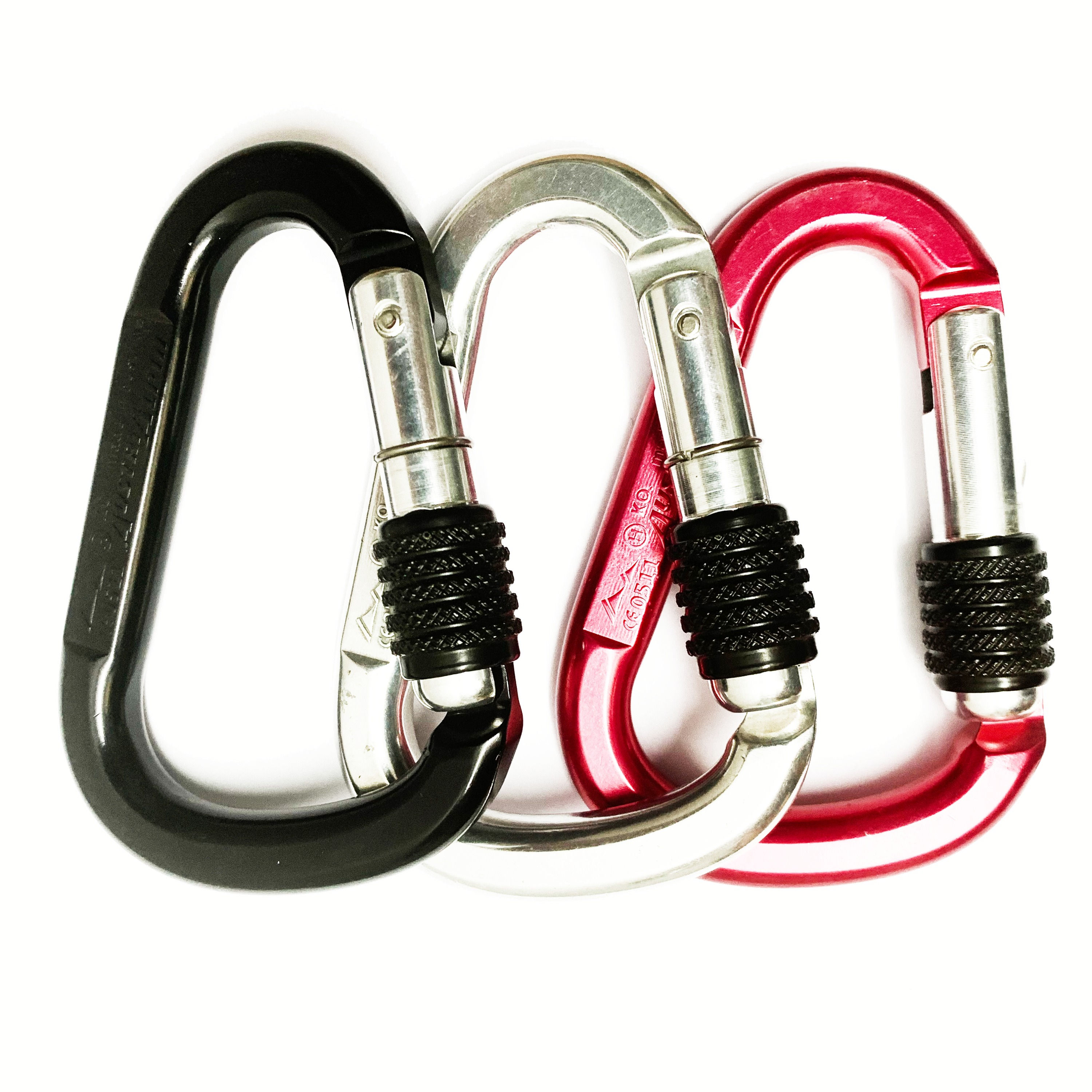 Mosquetón Mini HMS 22 KN seguro de rosca (varios colores)