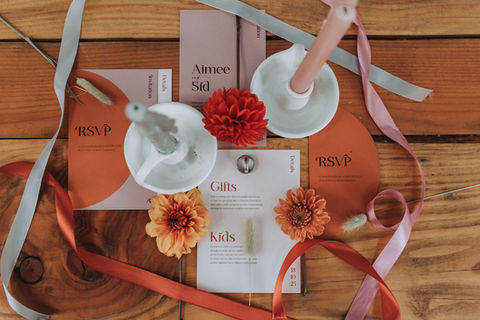 Pink and Orange stationary