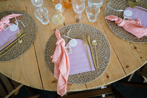 Woven place matts to hire Cornwall