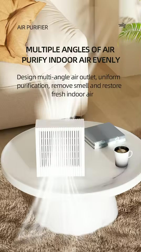 Thumbnail: Mini Air Purifier Desktop Odor Remover Air Freshener Car Office