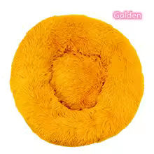 Thumbnail: Super Soft Pet Bed Plush Full Size Washable Calm Donut Bed