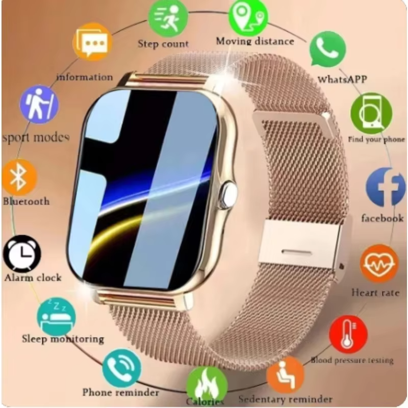 Smart Watch Laxasfit 1.83" HD Display BT Call Heart Rate Monitor Electronic