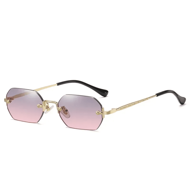 Thumbnail: Vintage Rimless Polygon Sunglasses Women Men Luxury Brand Designer Popular