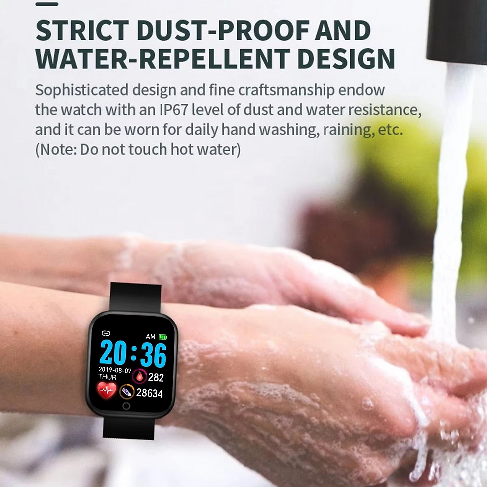 Thumbnail: Smart Watch ColorScreen Y68 Fitness Band Sport Tracking Step Counter Music