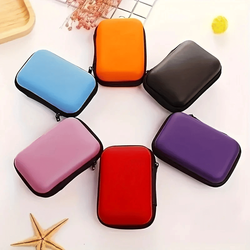 1 Pc Portable Card Storage Bag,Data Cable Packing Cube,Waterproof Headphone