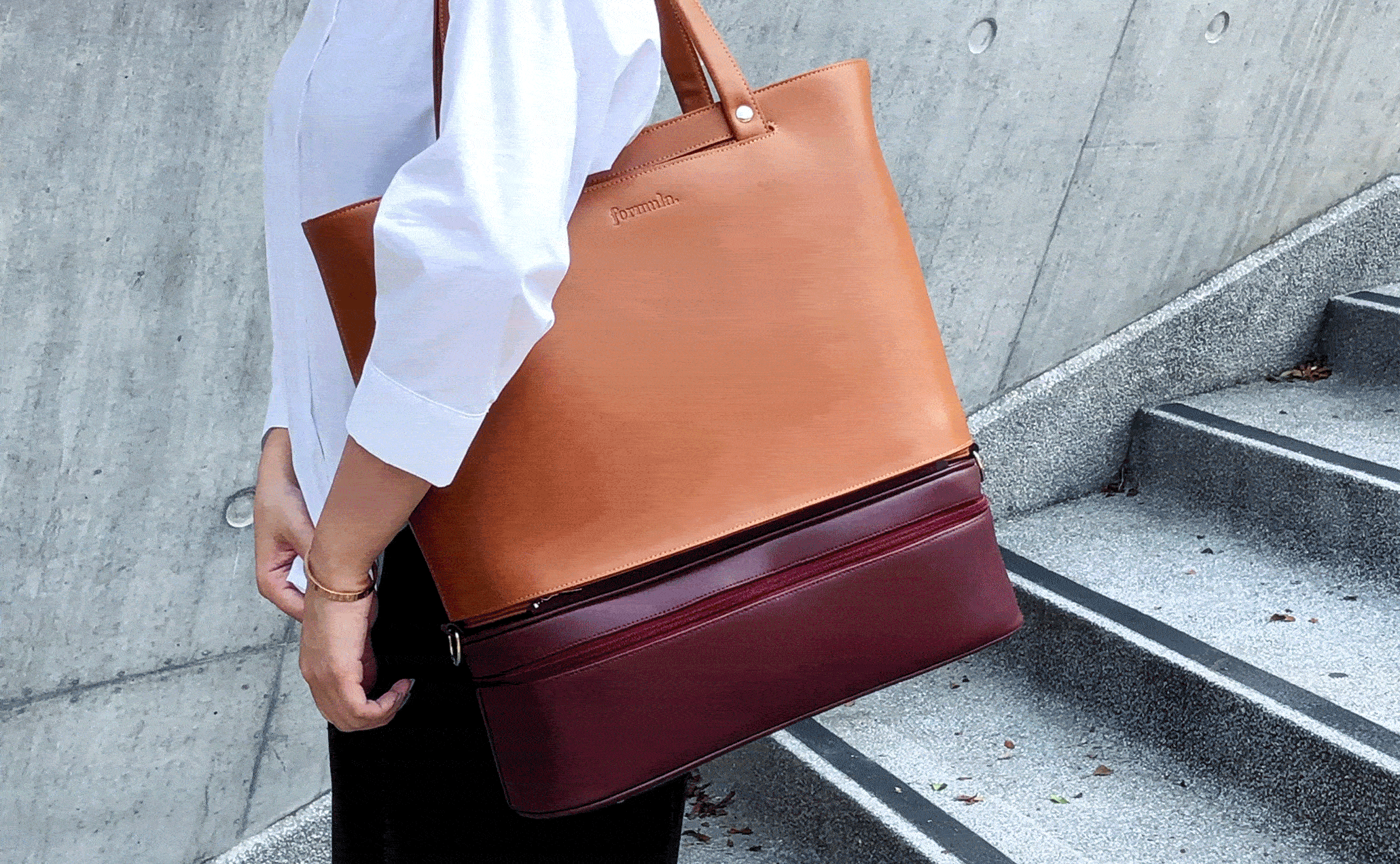 madewell the passenger convertible leather tote