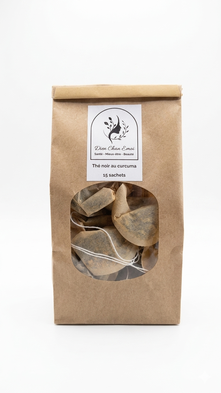 Thé Noir Assam au curcuma - 15 Sachets papiers