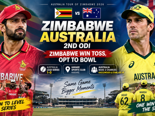 Zimbabwe vs Australia 2nd ODI Zimbabwe Win Toss, Opt to Bowl; Hazlewood Returns for Australia