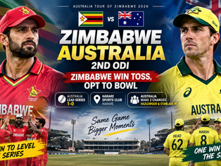 Zimbabwe vs Australia 2nd ODI Zimbabwe Win Toss, Opt to Bowl; Hazlewood Returns for Australia