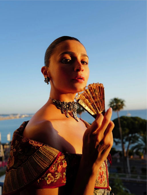 Alia Bhatt Blends Victorian Royalty With Indian Elegance at Cannes 2026 in Stunning Chintz Gown