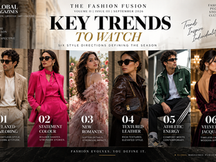 Key fashion trends 2026 featuring relaxed tailoring, statement colour and contemporary seasonal style