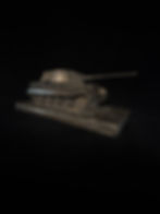 German King Tiger (Tiger II) tank military figurine in cold cast bronze finish, detailed turret and tracks