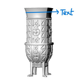 Custom-made Dunvegan Cup replica displayed in a medieval-inspired setting