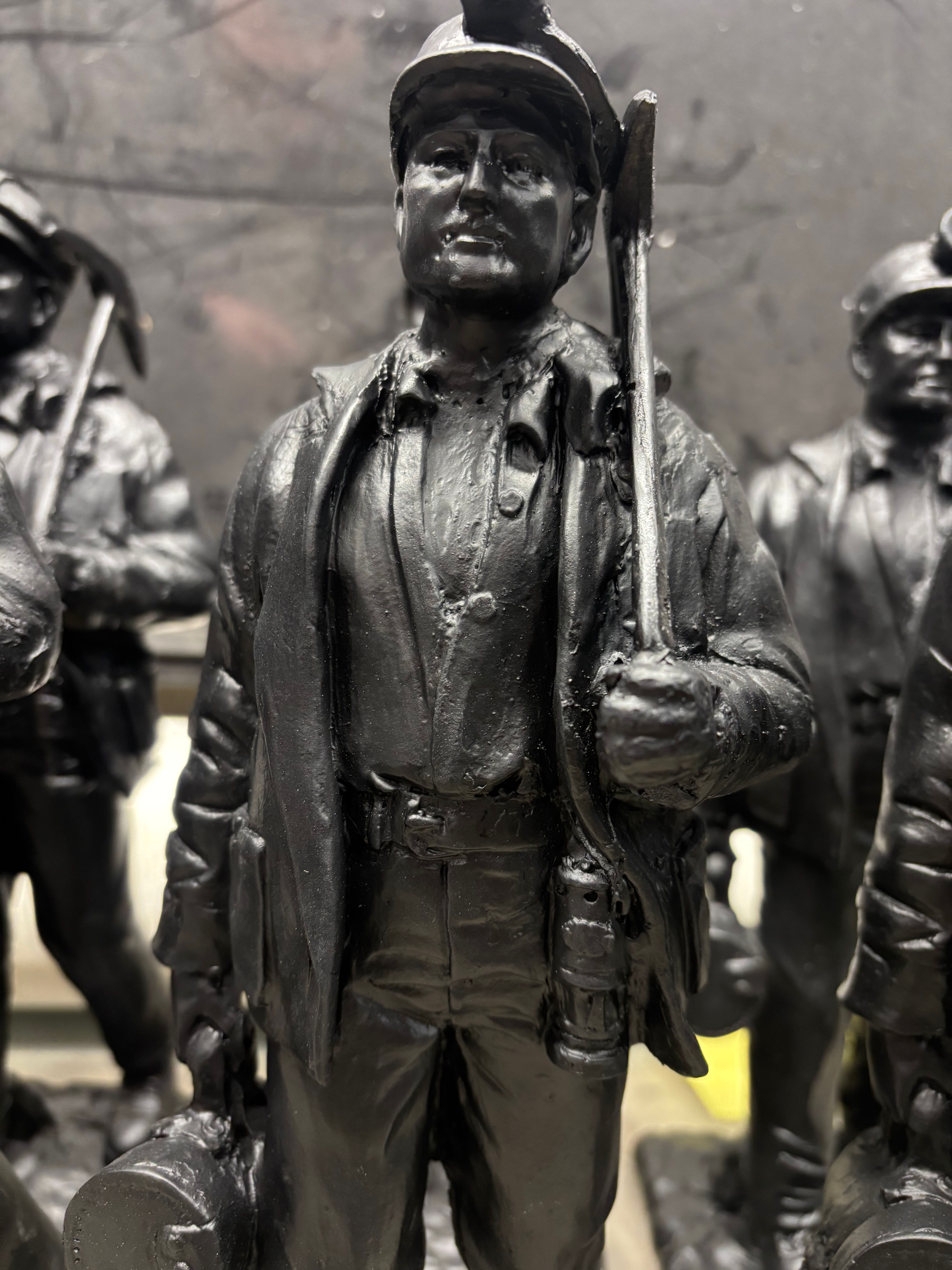 Little 'Charge' coal figurine - Dinnington Colliery Memorial