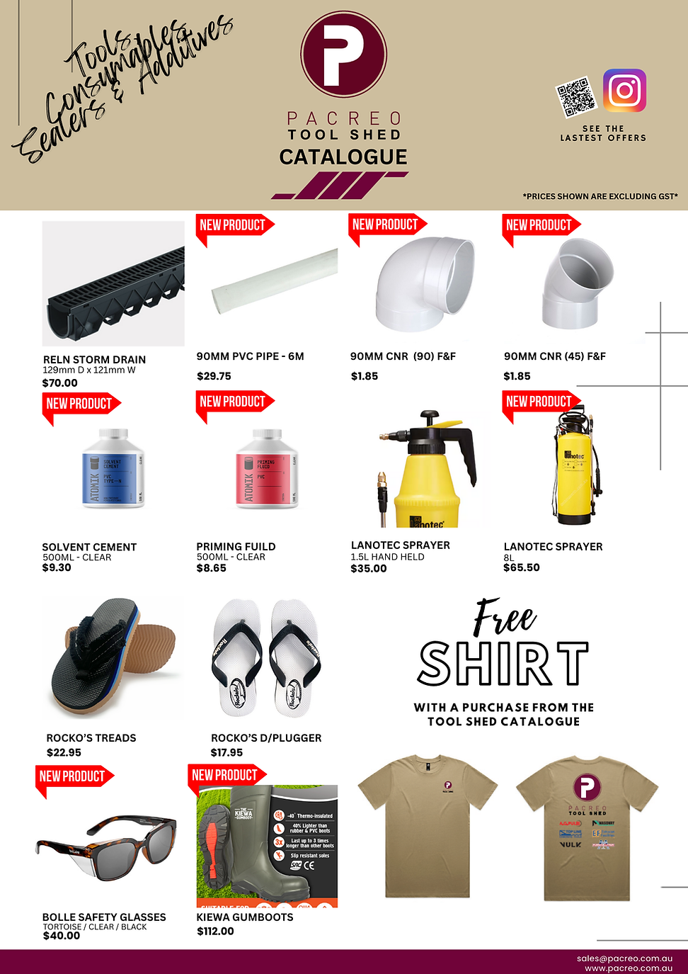 Pacreo Tool Shed Catalogue