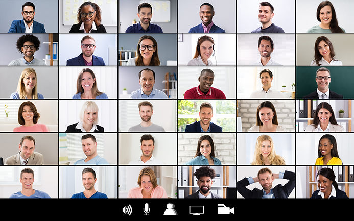 remote workers are in a meeting