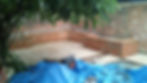 The garden during construction