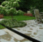 Rill running through paving