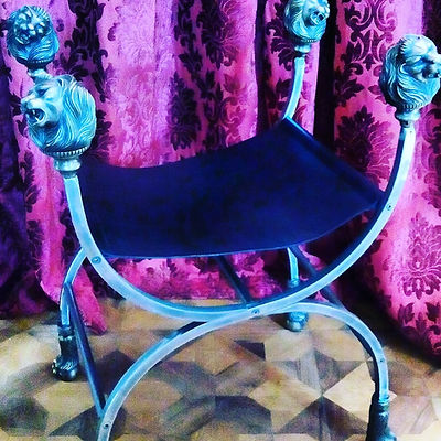 Siege curule romain bronze cuir - Creation Boris Joffo.jpg