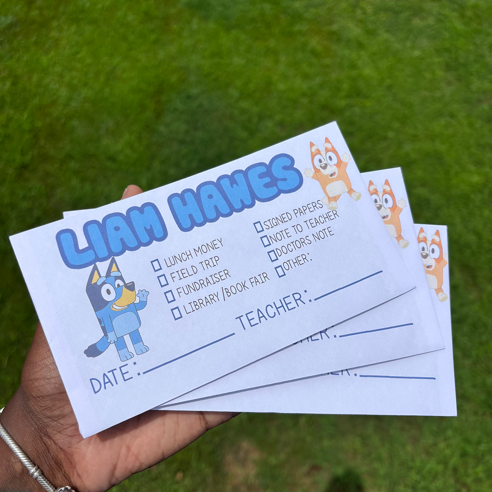 Thumbnail: Personalized school envelopes  (set of 25) 
