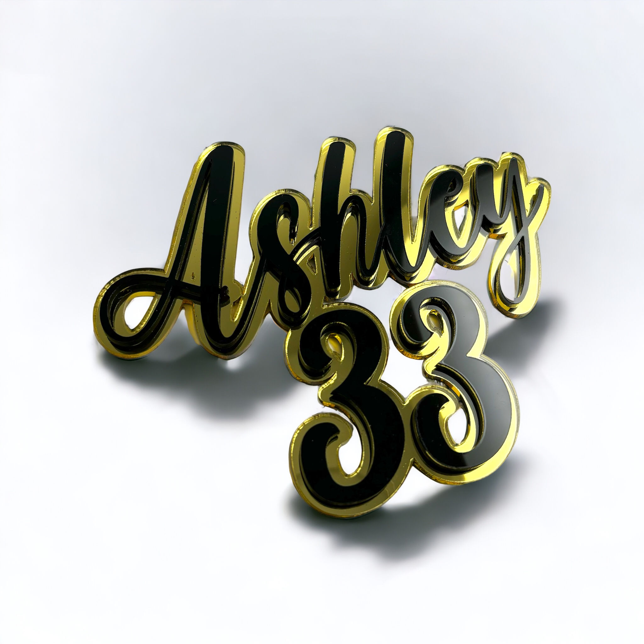 Double layer acrylic cake charm 