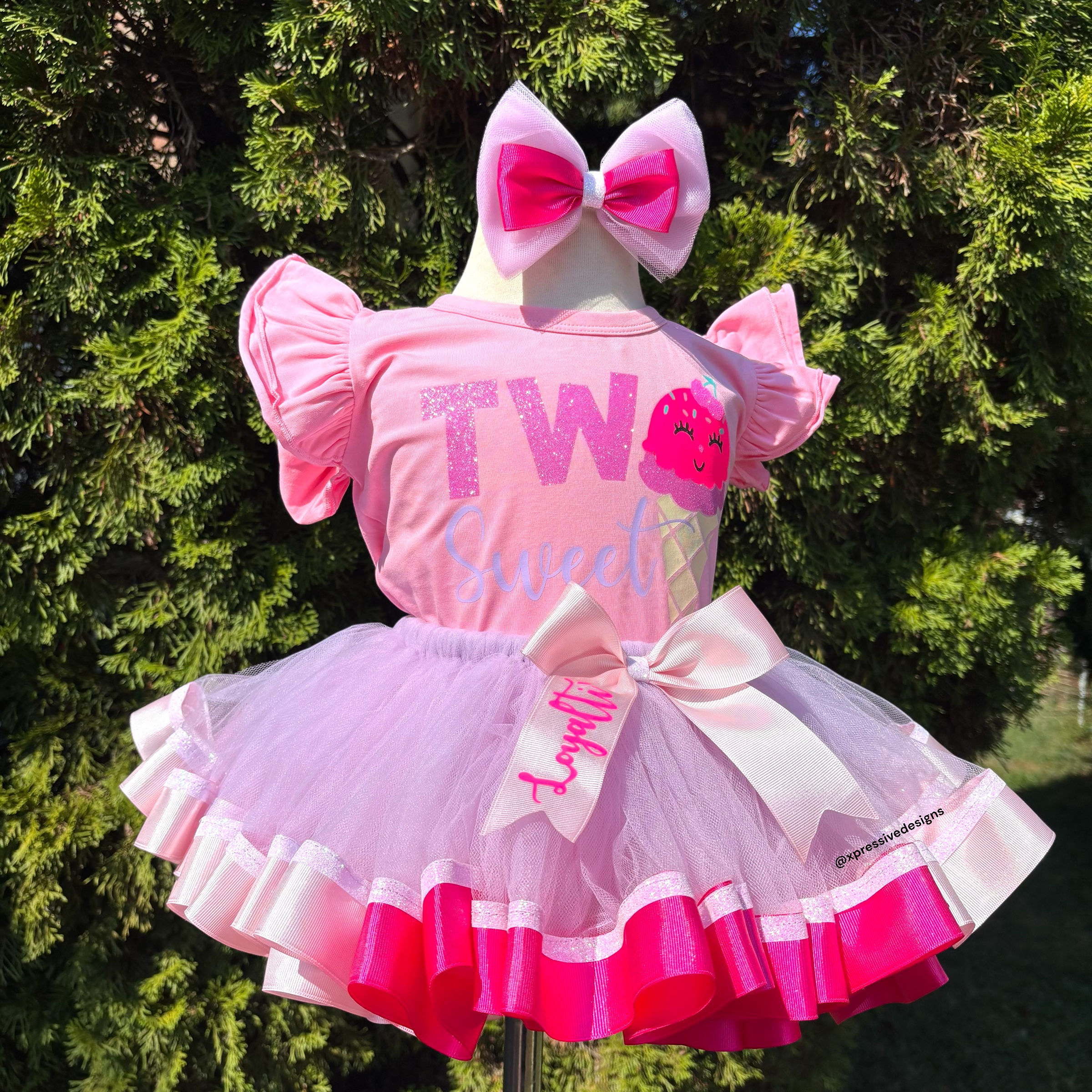 TWO SWEET ribbon tutu set 