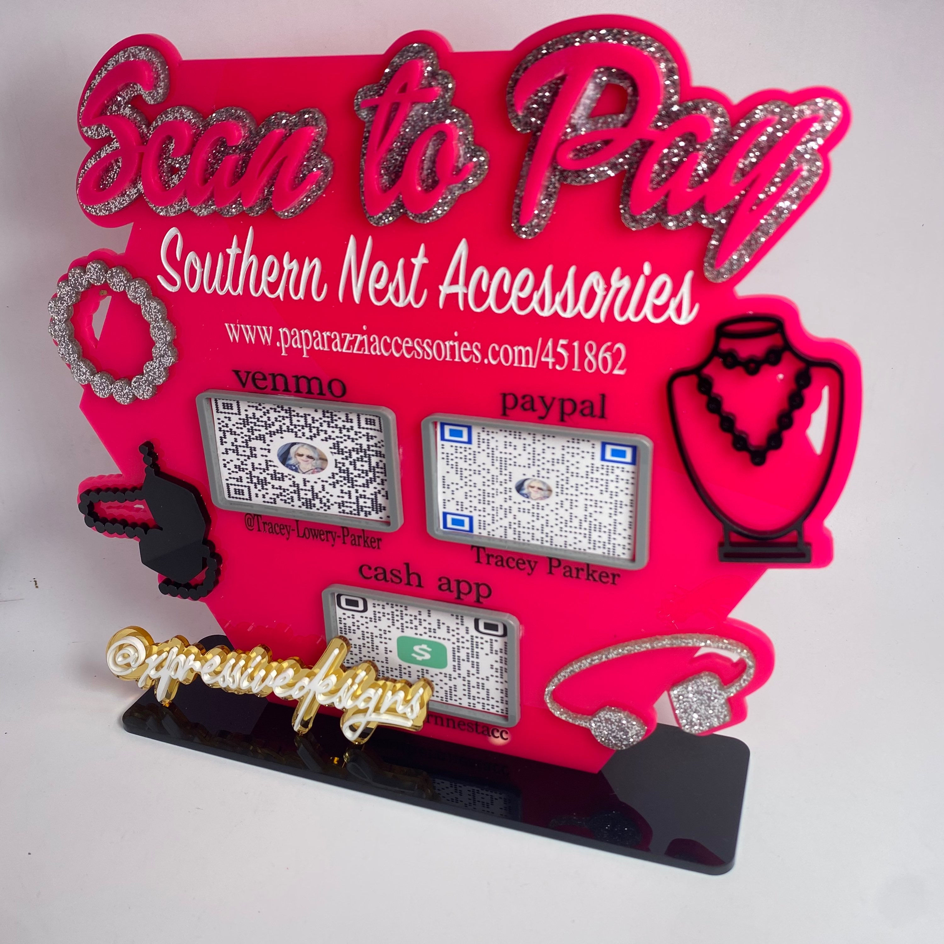 Jewelry Scan to Pay Sign