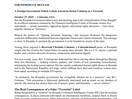 A Foreign Government Falsely Labels American Pastor as a Terrorist