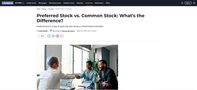 In the Media - Preferred Stock vs. Common Stock: What's the Difference (U.S. News)