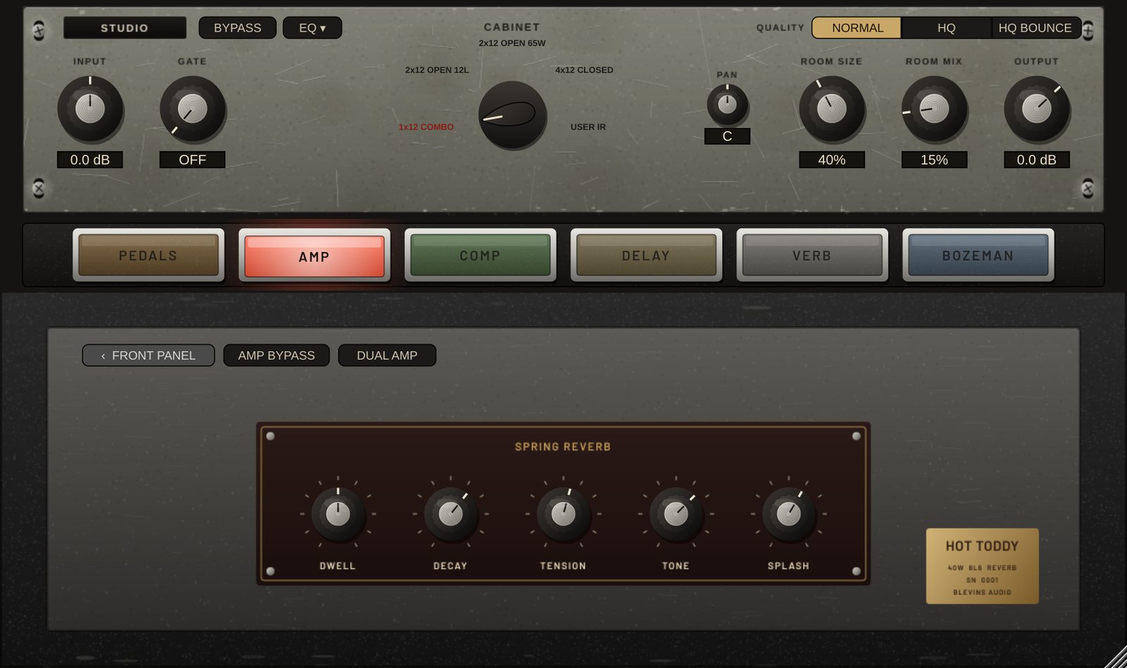 Hot Toddy rear panel