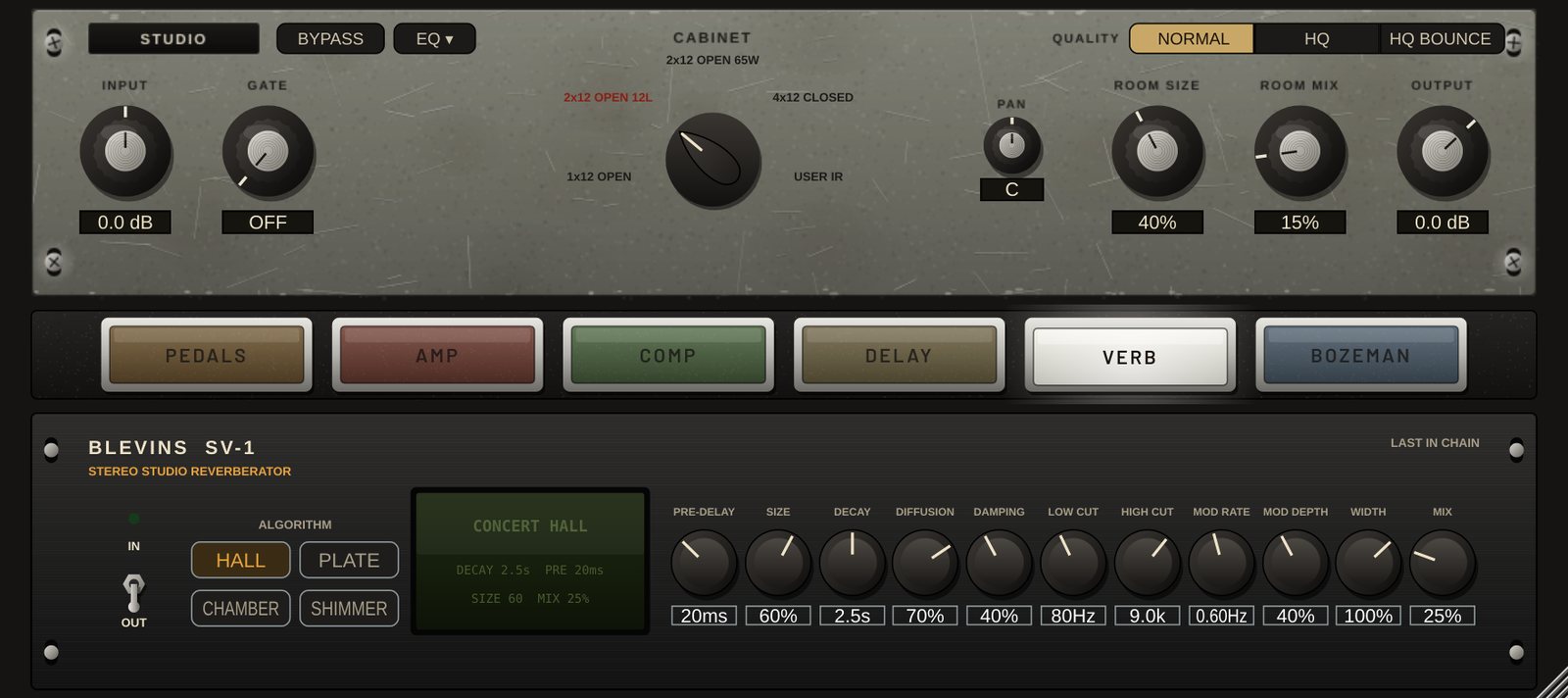 Crumble studio reverb module