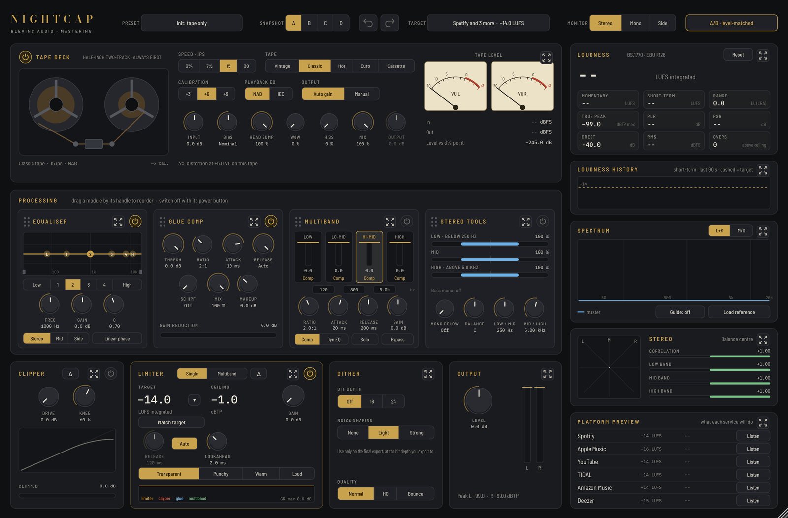 Nightcap plug-in window