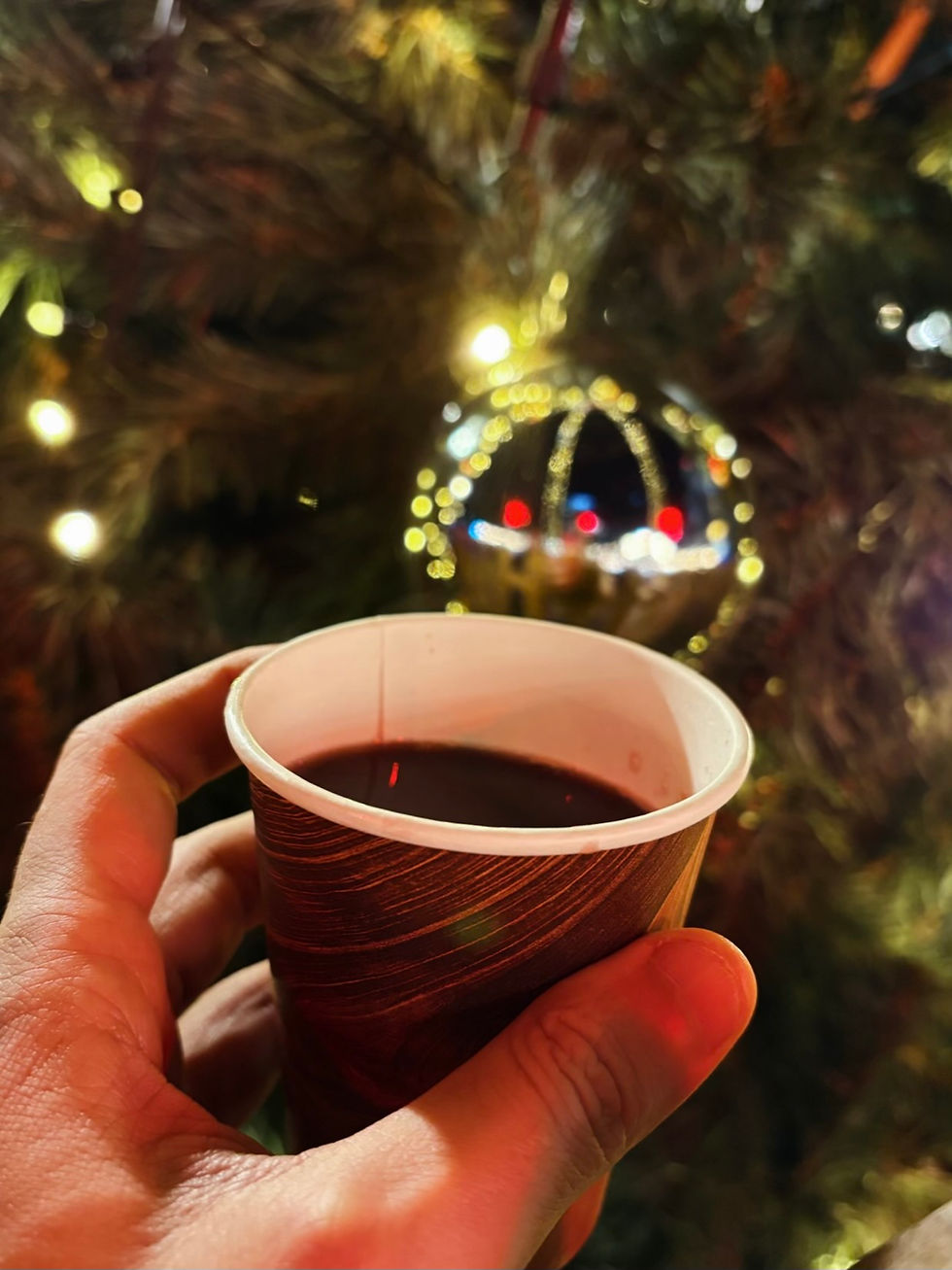 vino caliente en Navidad