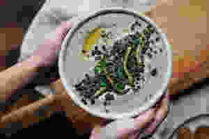 receta del humus de lentejas negras